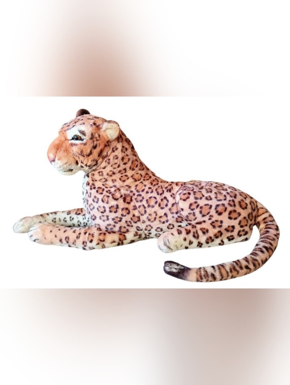 X-Large Vintage 27-Inch Leopard Plush by Best Made Toys Ltd Hand Painted Face